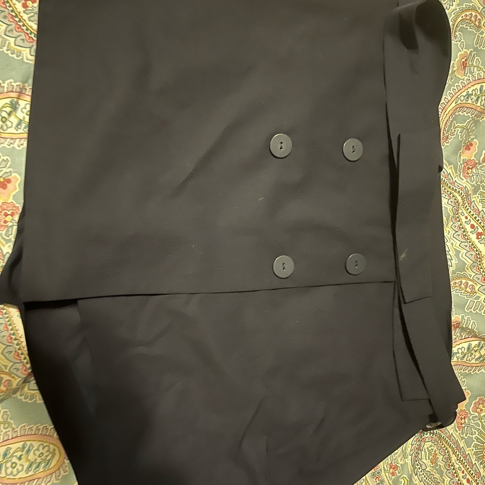 Dark Blue Double-Breasted Express Skort with Tie